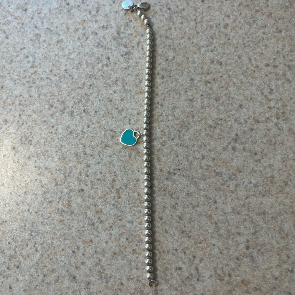 Tiffany and co silver bracelet beaded